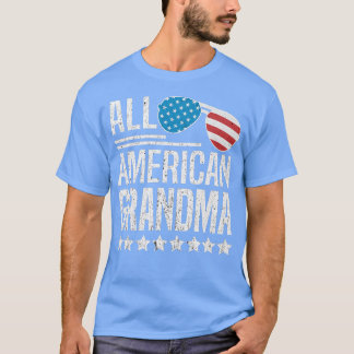 Camiseta Toda La Abuela Americana 4 De Julio Estados Unidos