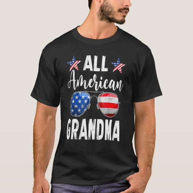 Camiseta Toda la Abuela Americana Que Coincide Con La Famil (Anverso)