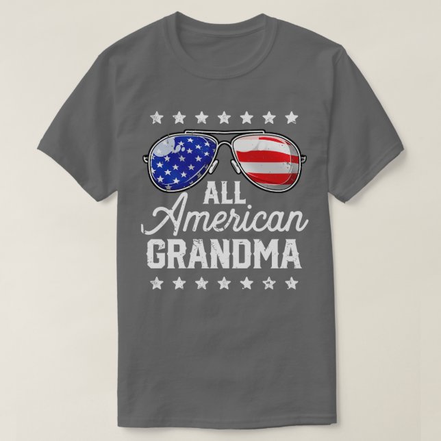 Camiseta Toda la abuela norteamericana 4 de julio T Día de  (Diseño del anverso)