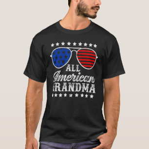 Camiseta Toda la abuela norteamericana bandera de Estados U