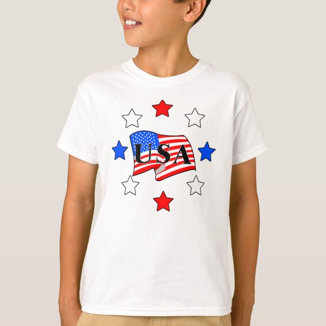Camiseta Toda la bandera y estrellas de los E.E.U.U. (Anverso)