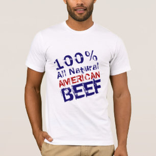 Camiseta Toda la carne de vaca americana natural