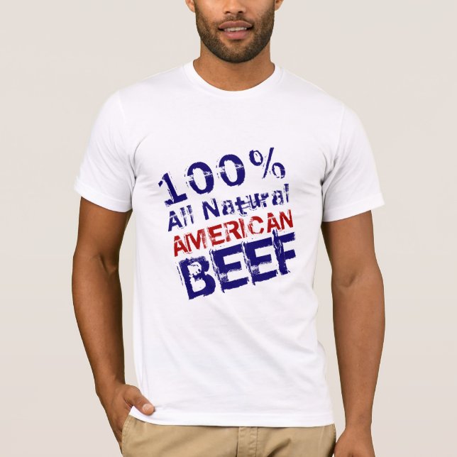 Camiseta Toda la carne de vaca americana natural (Anverso)