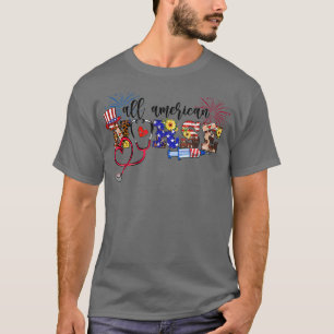 Camiseta Toda La Enfermera Estadounidense Patriótica 4 De J