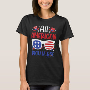 Camiseta Toda La Enfermería Americana Picu 4 De Julio Patri
