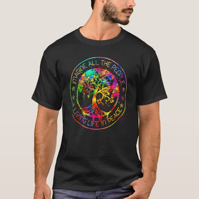 Camiseta Toda La Gente Se Imagina Viviendo La Vida En Paz H (Anverso)
