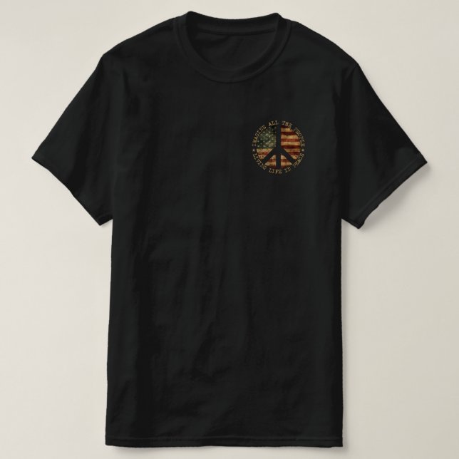 Camiseta Toda La Gente Se Imagina Viviendo La Vida En Paz H (Diseño del anverso)