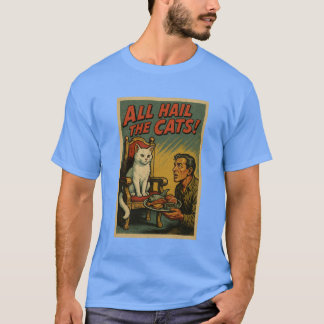 Camiseta Toda la gloria a los gatos estilo de cómic retro d
