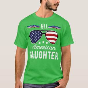 Camiseta Toda La Hija Americana 4 De Julio Gafas De Sol (1)