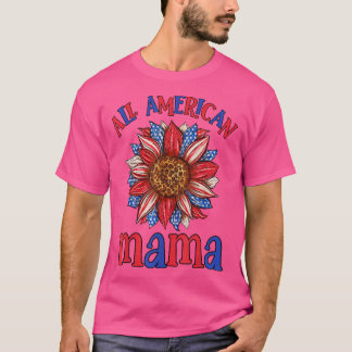 Camiseta Toda La Mamá Americana 4 De Julio Girasol 