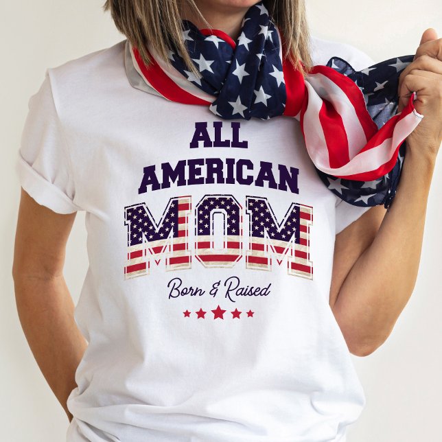 Camiseta Toda la Mamá Americana Patriótica 4 de Julio (Never forget you belong to the land of the free.)