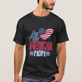 Camiseta Toda Mamá Americana Usa Ama La Bandera Americana 4