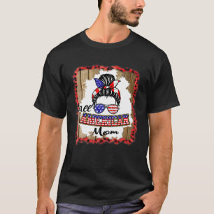 Camiseta Toda Mamá Estadounidense Patriótica Desordenada Ba