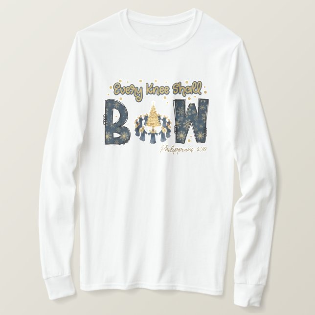 Camiseta Toda Rodilla Se Doblará (Anverso del diseño)