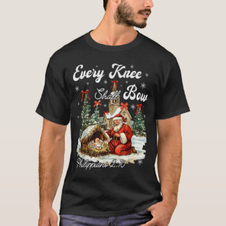 Camiseta Toda Rodilla Se Doblará Jesús Navidad Cristiano Sa