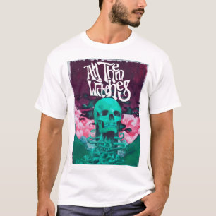 Camiseta Todas ellas brujas cráneo morado diseño ATW