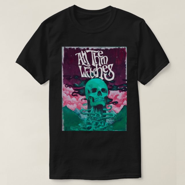 Camiseta Todas ellas brujas cráneo morado diseño ATW (Diseño del anverso)