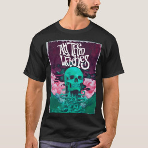 Camiseta Todas ellas brujas cráneo morado diseño ATW