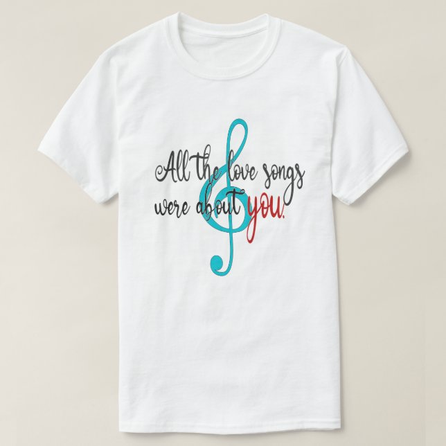 Camiseta Todas las canciones de amor (Diseño del anverso)