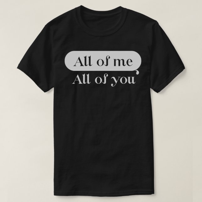 Camiseta Todas las canciones de amor de mí (Diseño del anverso)