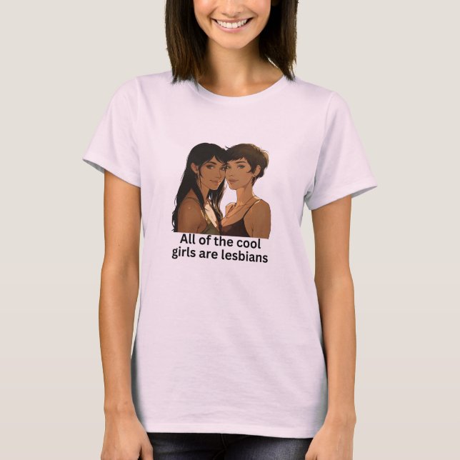 Camiseta Todas las Chicas de Guay son lesbianas - Orgullo L (Anverso)