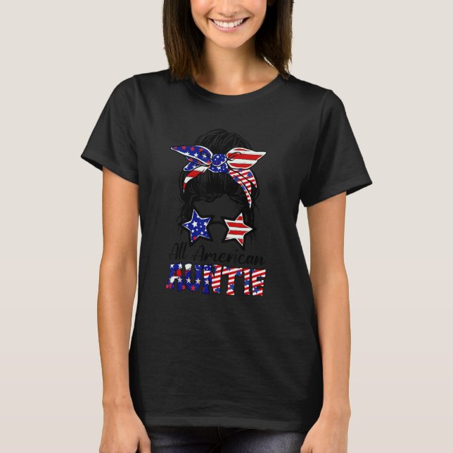 Camiseta Todas Las Gafas De Sol De La Tía Estadounidense Ba (Anverso)