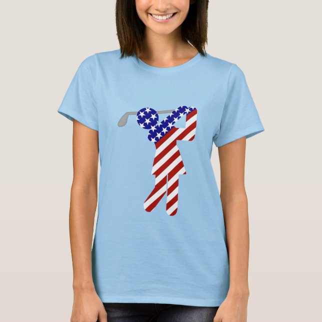 Camiseta Todas las mujeres norteamericanas Golfer (Anverso)