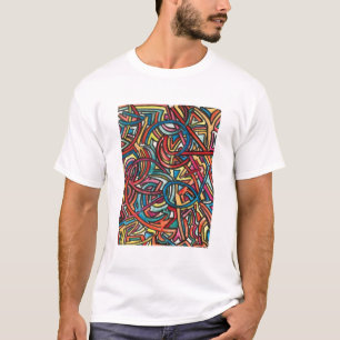 Camiseta Todas las rutas terminan con arte abstracto pintad