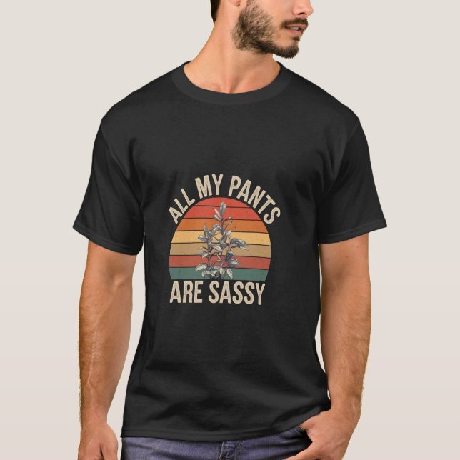 Camiseta Todas Mis Pantalones Son De Moda Sencilla Actitud  (Anverso)
