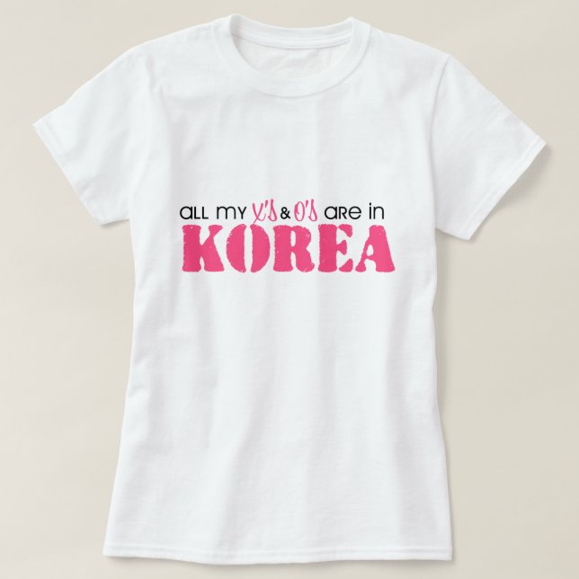 Camiseta Todas mis X y O están en Corea (Diseño del anverso)