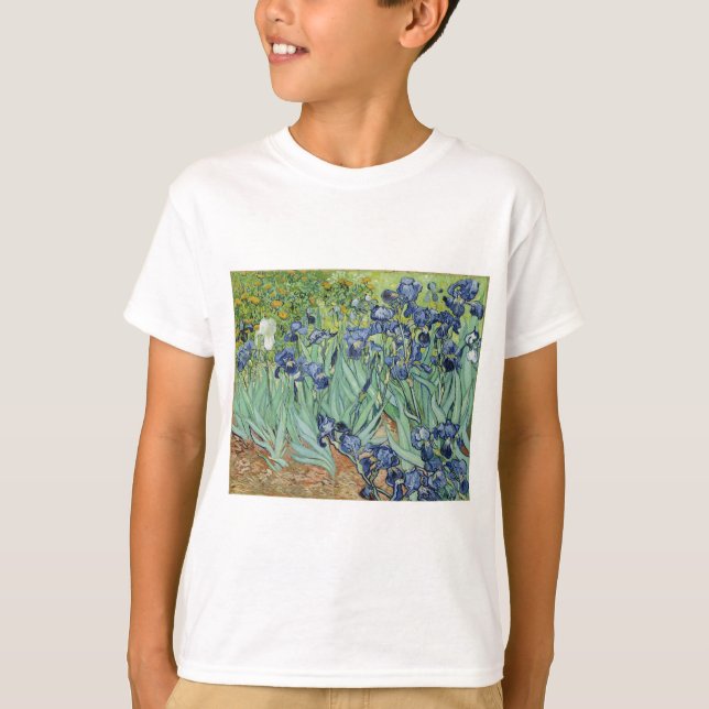 Camiseta Todavía de Van Gogh vida: Florero con los iris (Anverso)