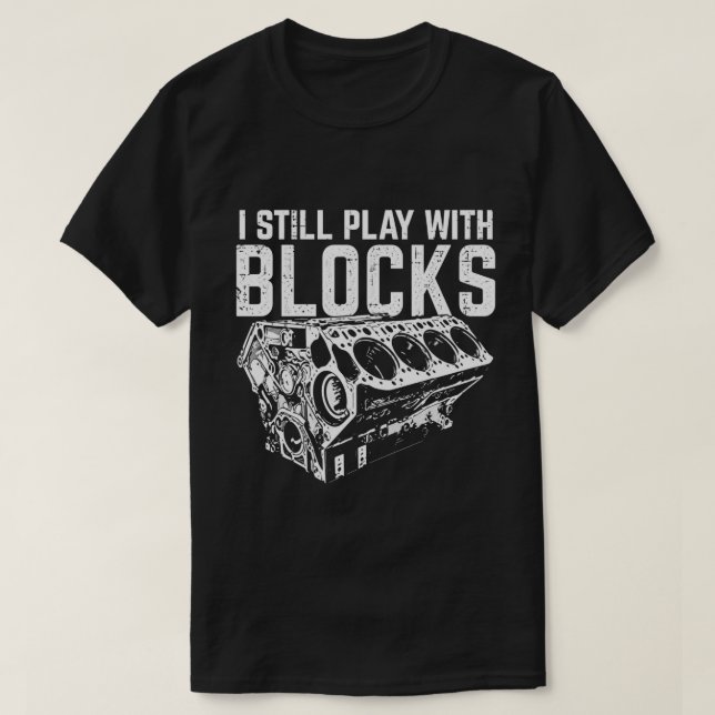 Camiseta Todavía juego con bloques divertido constructor de (Diseño del anverso)