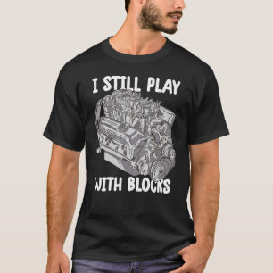 Camiseta todavía juego con bloques Motor Mecánico Motor 4