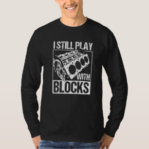 Camiseta Todavía Juego Con Bloques Motor Retro Vintage