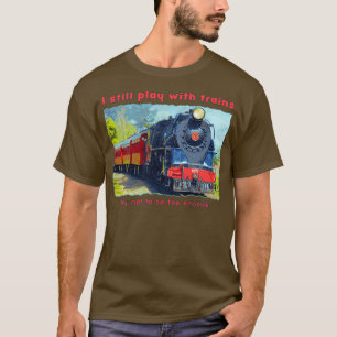 Camiseta Todavía juego con los trenes locomotora de vapor d