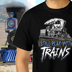 Camiseta Todavía juego con trenes, tren con motor de vapor