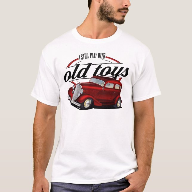 Camiseta todavía juegos con los coches viejos (Anverso)