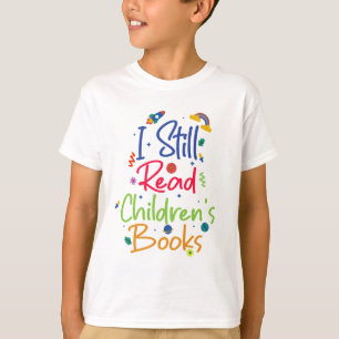 Camiseta Todavía leo libros para niños