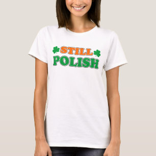 Camiseta Todavía polaco con los tréboles irlandeses