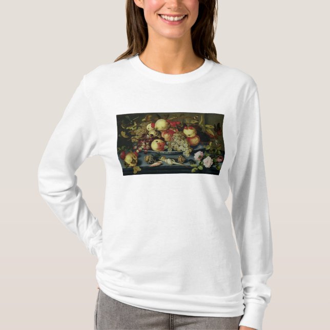 Camiseta Todavía vida con la fruta, las flores y los (Anverso)