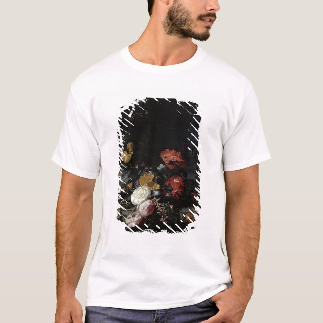 Camiseta Todavía vida con las flores y los insectos (Anverso)