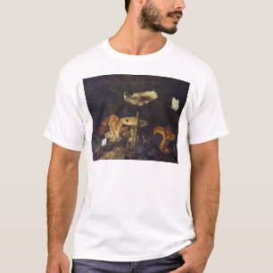 Camiseta Todavía vida con las setas y las mariposas
