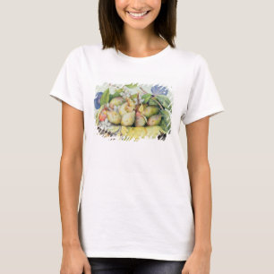 Camiseta Todavía vida con los ciruelos, las nueces y el