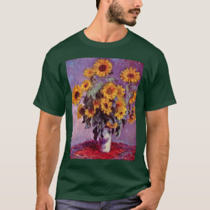 Camiseta Todavía vida con los girasoles de Claude Monet