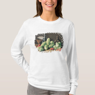 Camiseta Todavía vida con los pepinos y los tomates