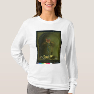 Camiseta Todavía vida con pan y copa de vino