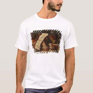Camiseta Todavía vida con un libro de la partitura