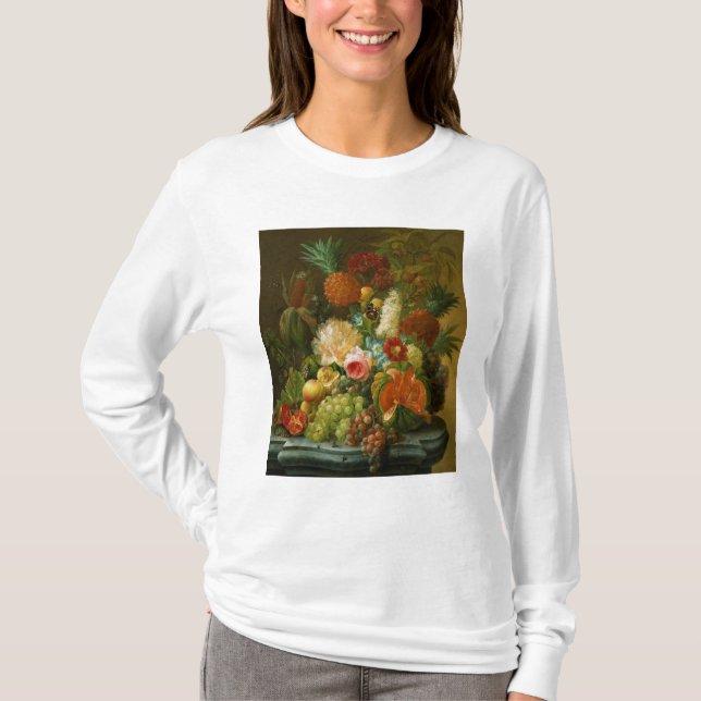 Camiseta Todavía vida con un melón y las uvas (Anverso)