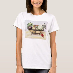 Camiseta Todavía vida con un trug de las verduras 1996