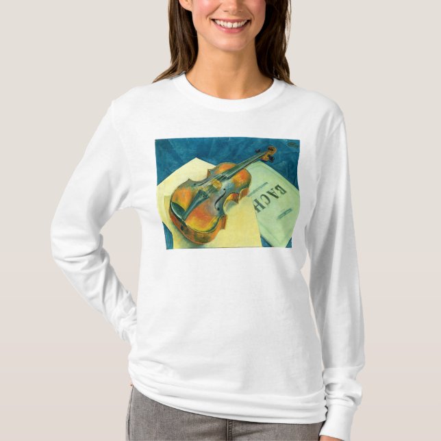 Camiseta Todavía vida con un violín, 1921 (Anverso)